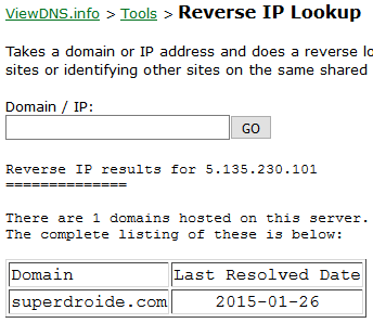 Reverse IP Lookup