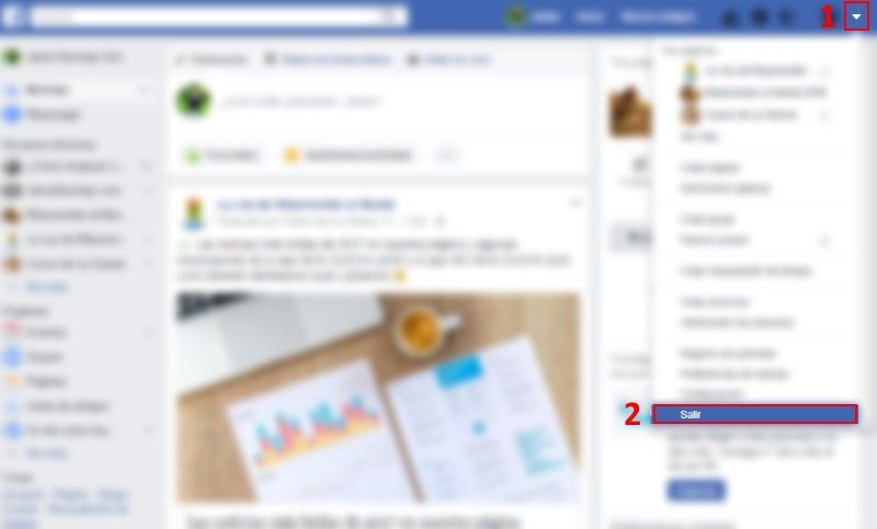 Cómo salir bien de mi sesion de facebook